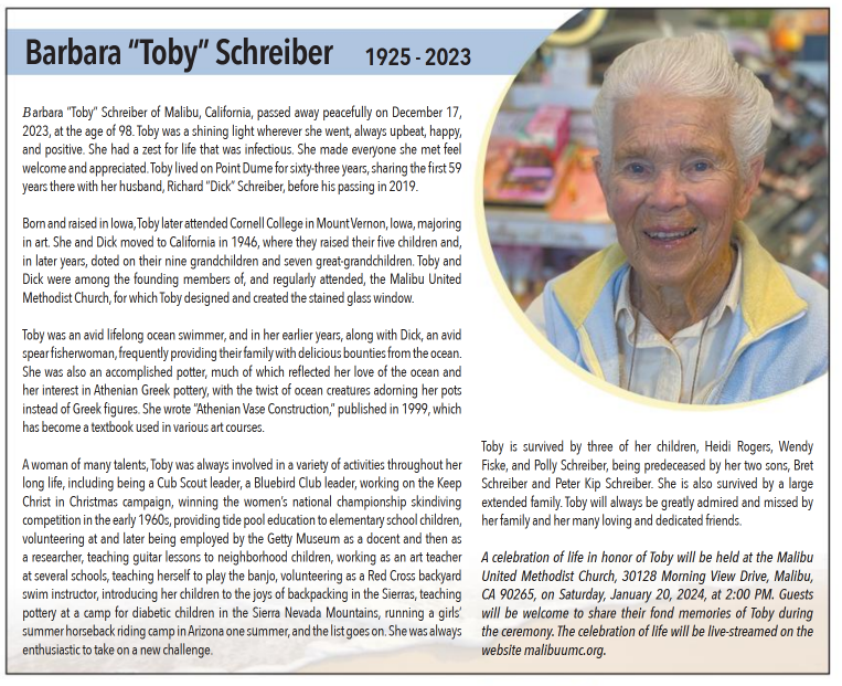 Toby Schreiber obituary